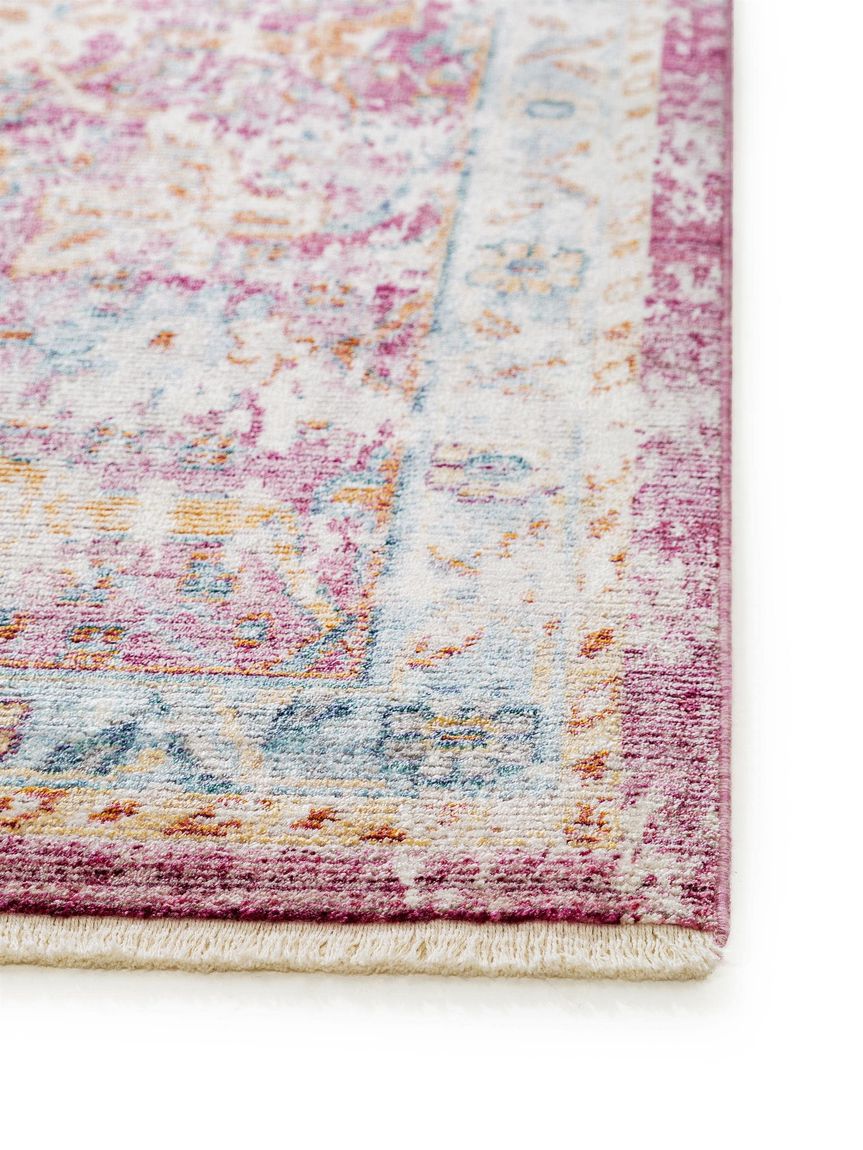 Viskoseteppich Yuma Bunt / Pink