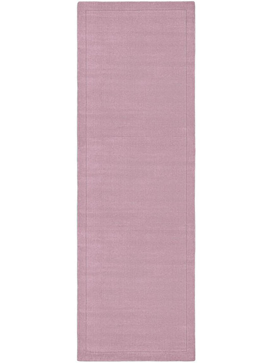 Wollteppich Läufer Uni Rosa