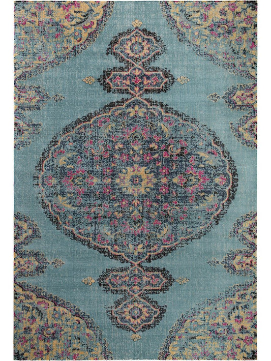 Flachgewebeteppich Ayla 240x300 cm Bunt / Türkis