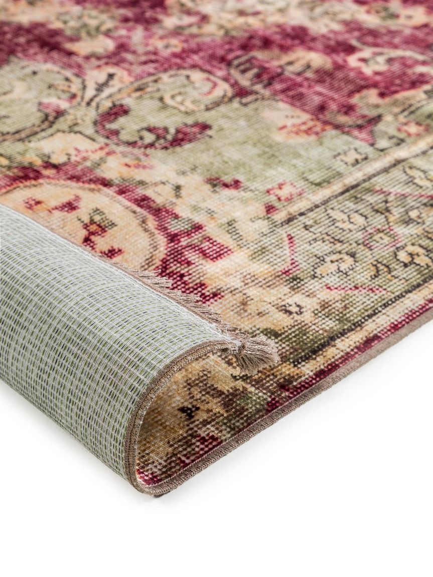 Teppich mit Print Siljan Beige / Pink