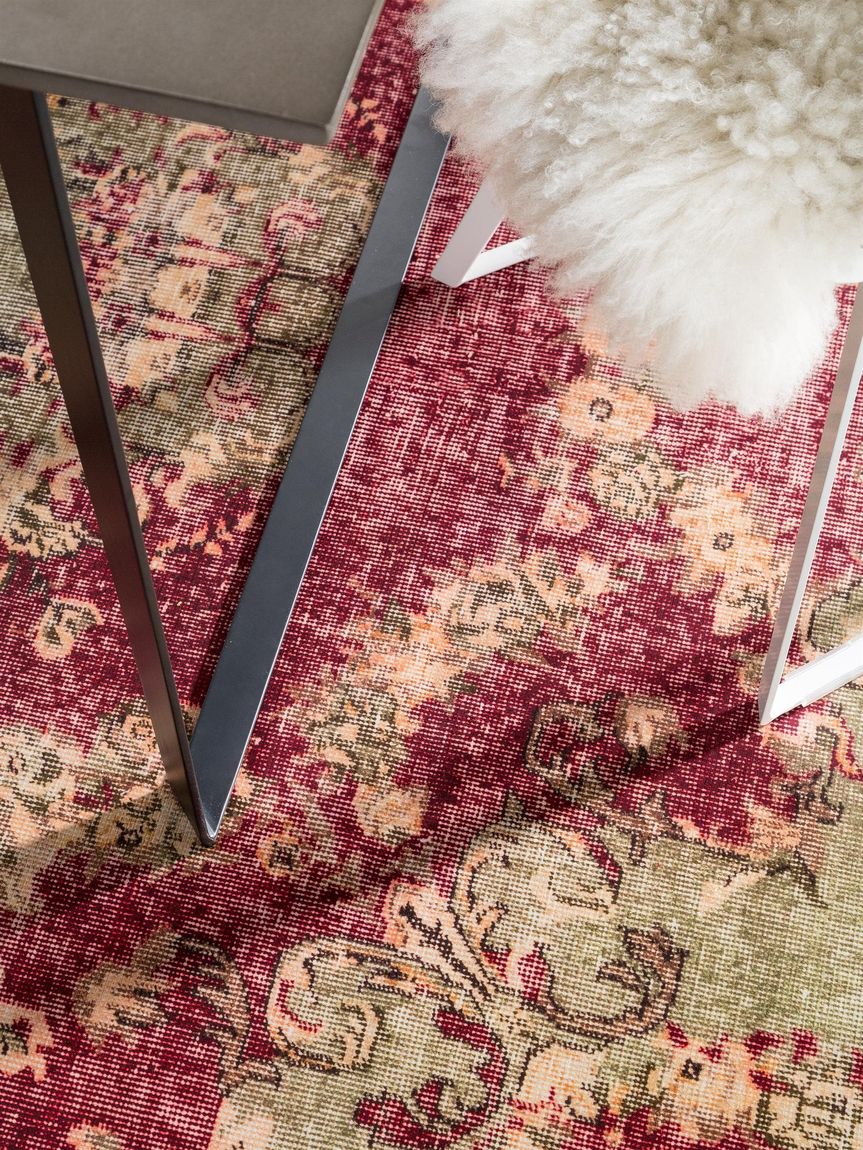 Teppich mit Print Siljan Beige / Pink