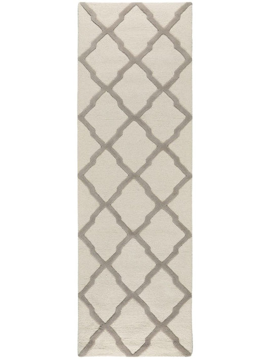 Wollteppich / Läufer Windsor 80x240 cm Grau