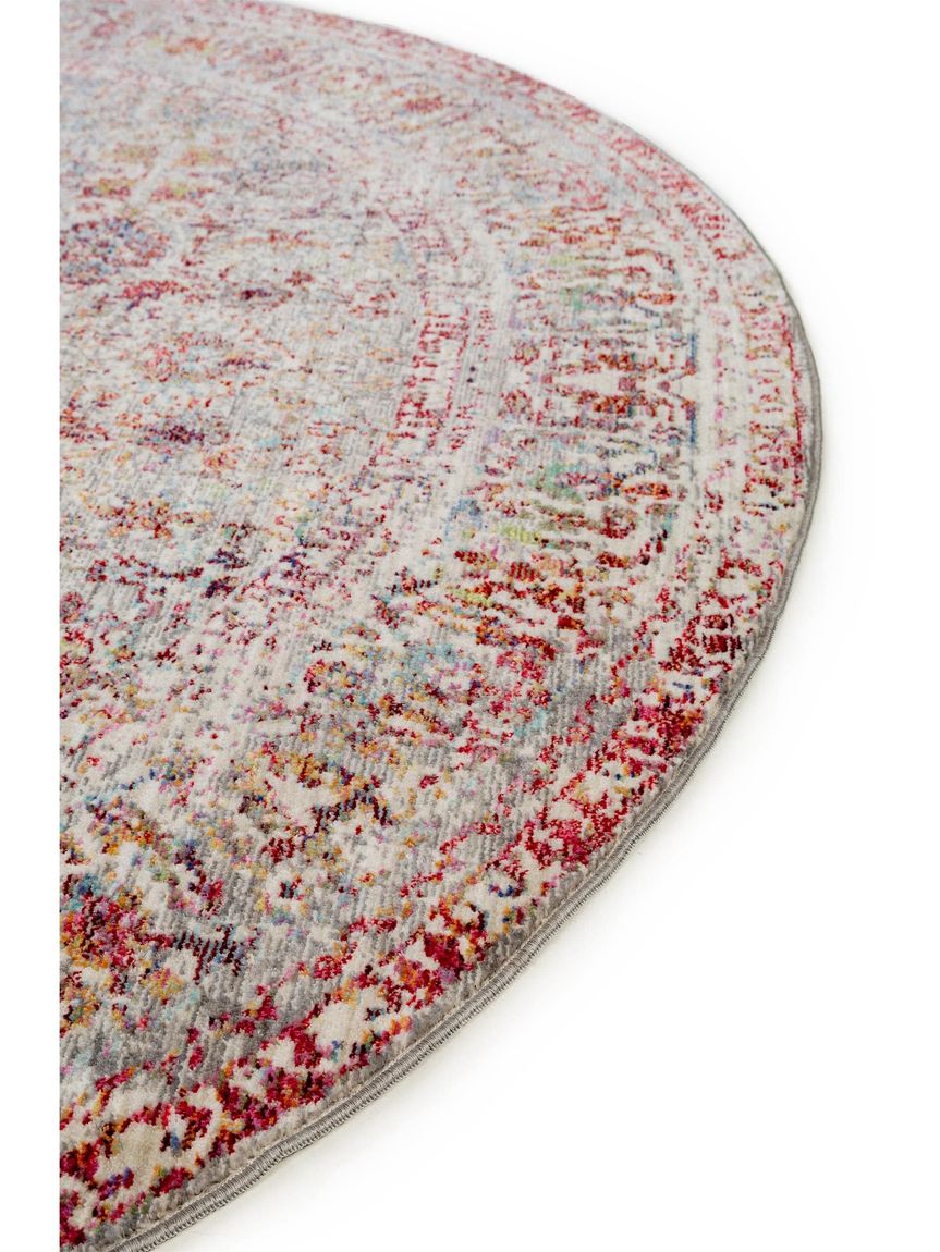 Teppich rund Visconti Bunt / Grau