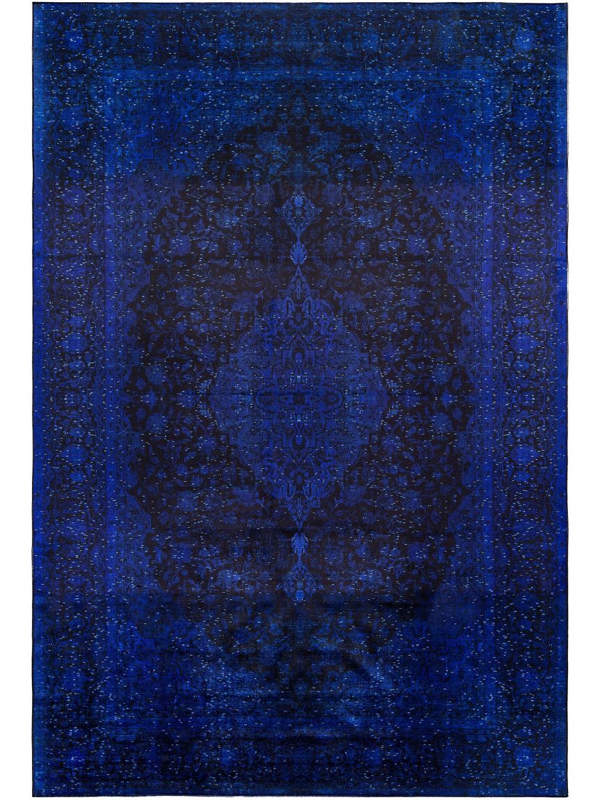 Teppich mit Print Siljan Blau