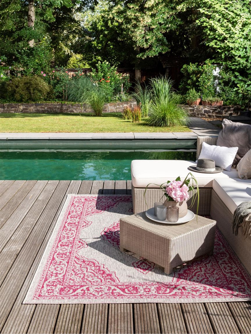 In- & Outdoor Teppich Cleo Rosa