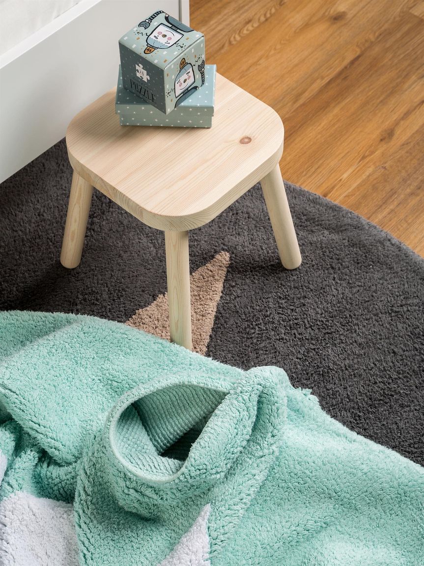 Waschbarer Kinderteppich Bambini Ø 150 cm rund Türkis