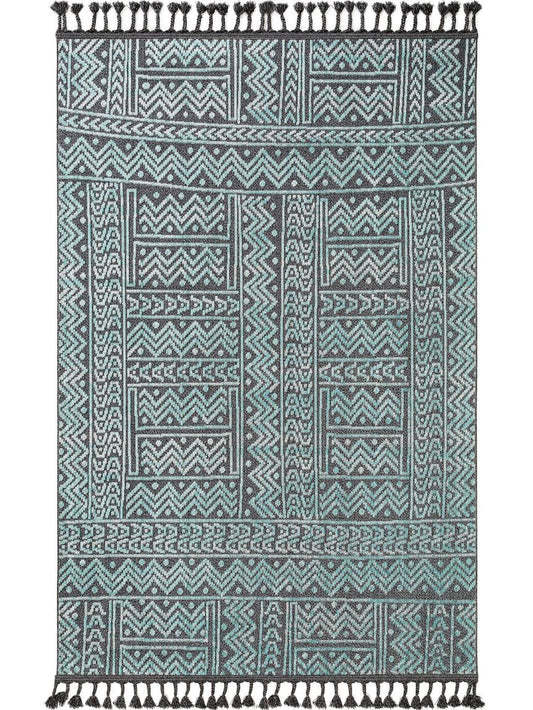 Teppich Laila Blau / Schwarz