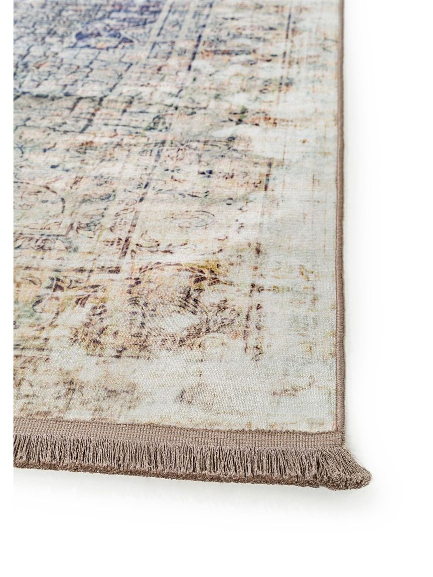 Teppich mit Print Siljan Blau Grau