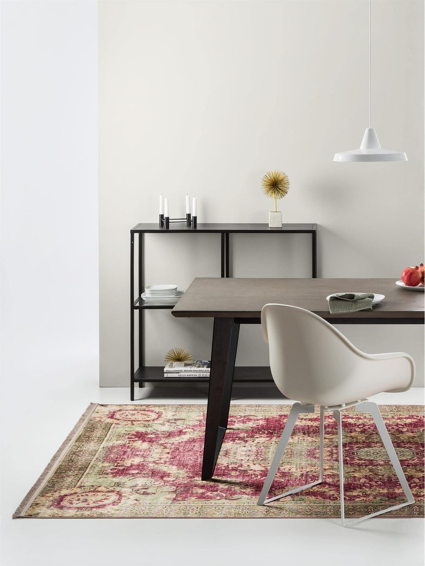 Teppich mit Print Siljan Beige / Pink