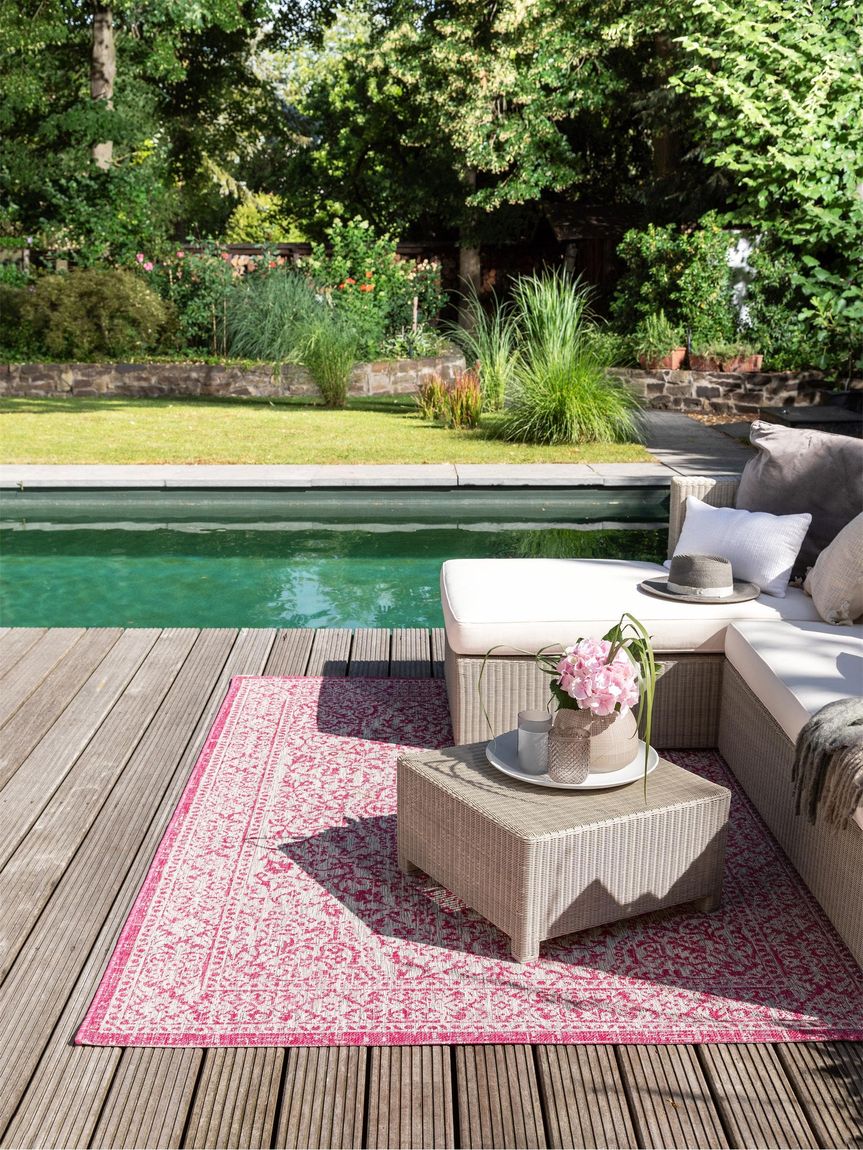 In- & Outdoor Teppich Cleo Rosa