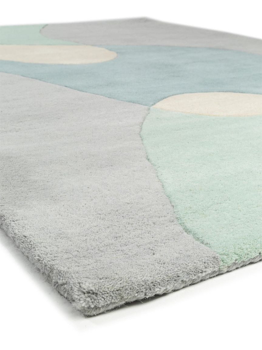 Wollteppich Matrix Grau