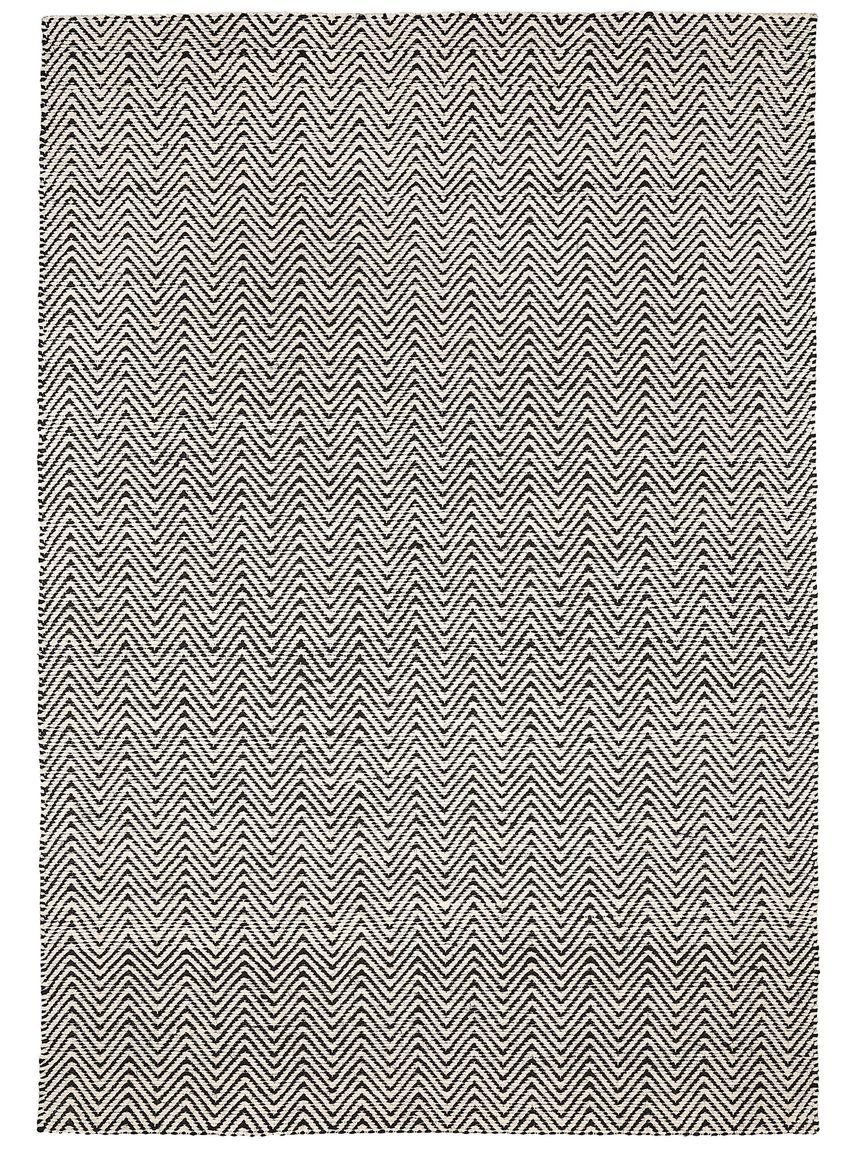 Teppich Ives Schwarz / Weiß