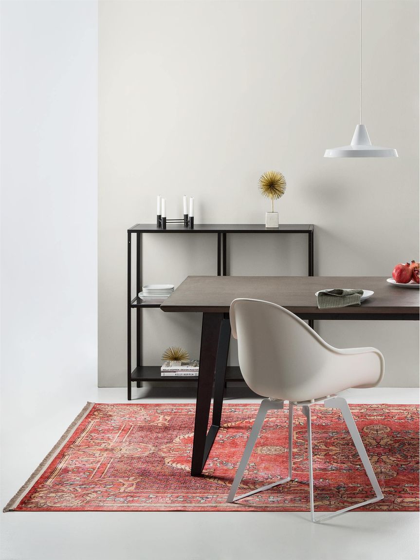 Teppich mit Print Siljan Rot