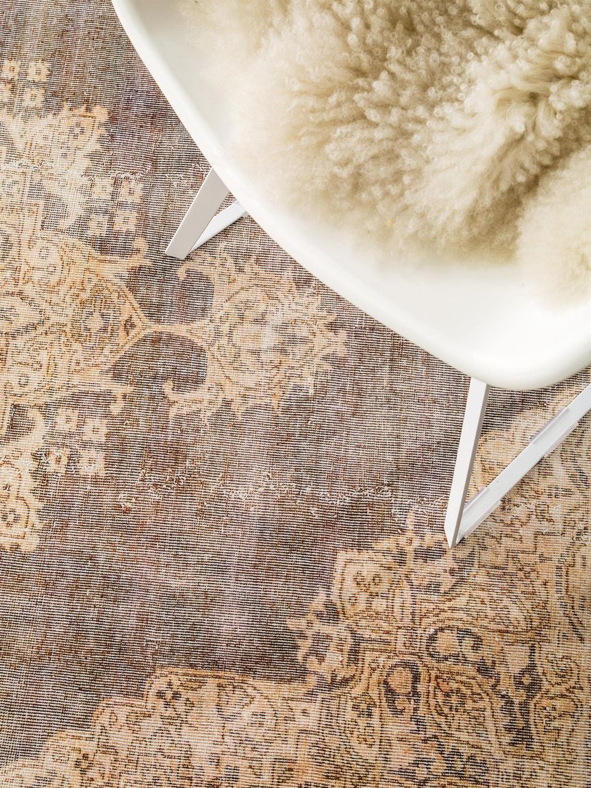 Teppich mit Print Siljan Beige