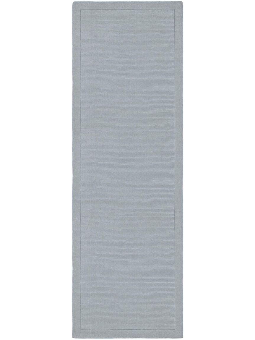 Wollteppich Läufer Uni 60x120 cm Blau