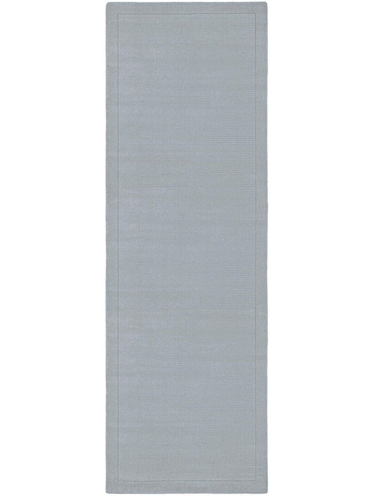 Wollteppich Läufer Uni 60x120 cm Blau