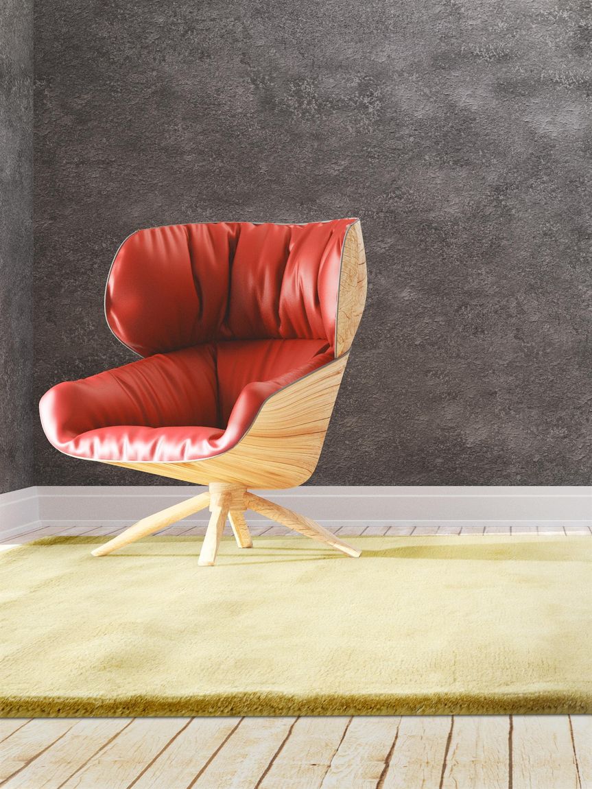 Wollteppich Pure 160x230 cm Gelb