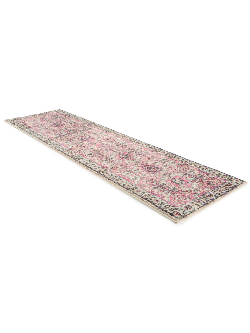 Teppich Läufer Casa 70x240 cm Beige / Pink