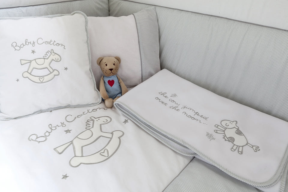 Cilek BABY COTTON Babybett L mit Zubehör mitwachsend Kinderbett Bett Weiß - Voelpe