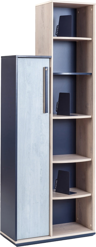 Cilek TRIO Regal Standregal Bücherregal Kinderregal Blau / White-Wash