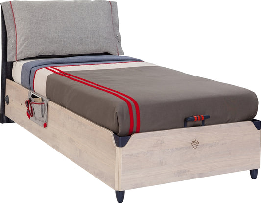 Cilek TRIO Kinderbett mit Bettkasten 100x200cm Jugendbett Holz White-Wash