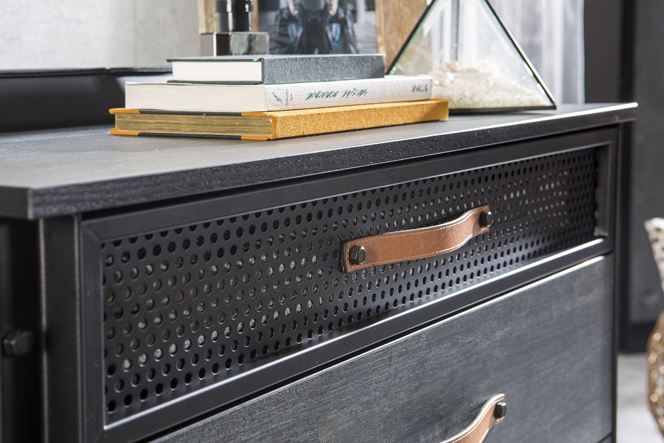 Cilek DARK METAL Kommode Sideboard Anrichte Kinderkommode Grau / Schwarz