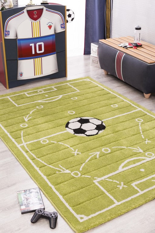 Cilek FOOTBALL Teppich Kinderteppich Teppichboden 133x190 cm grün