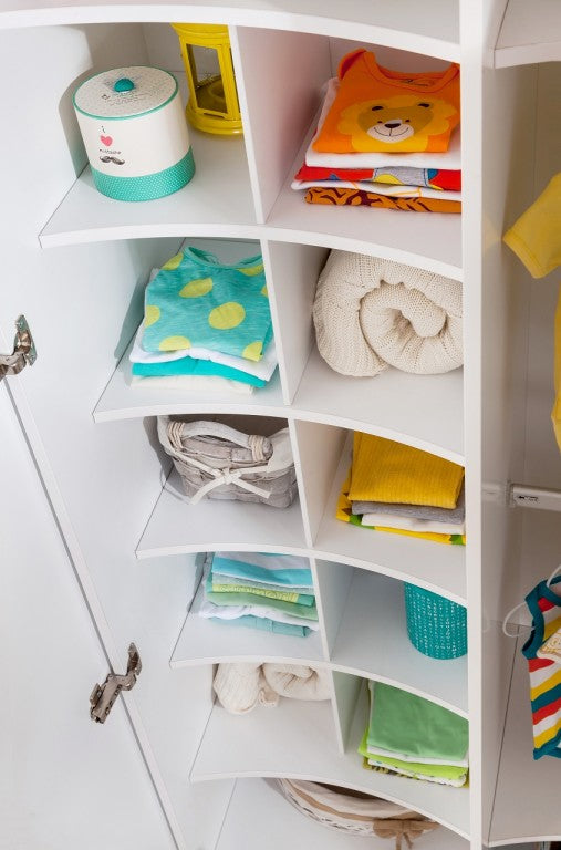 Cilek BABY COTTON Kleiderschrank Schrank Kinderzimmer Weiß - Voelpe