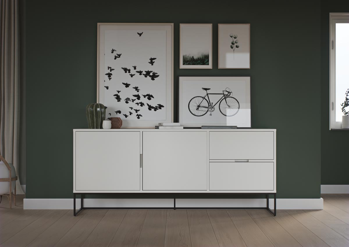 Tenzo Lipp Sideboard Weiß matt