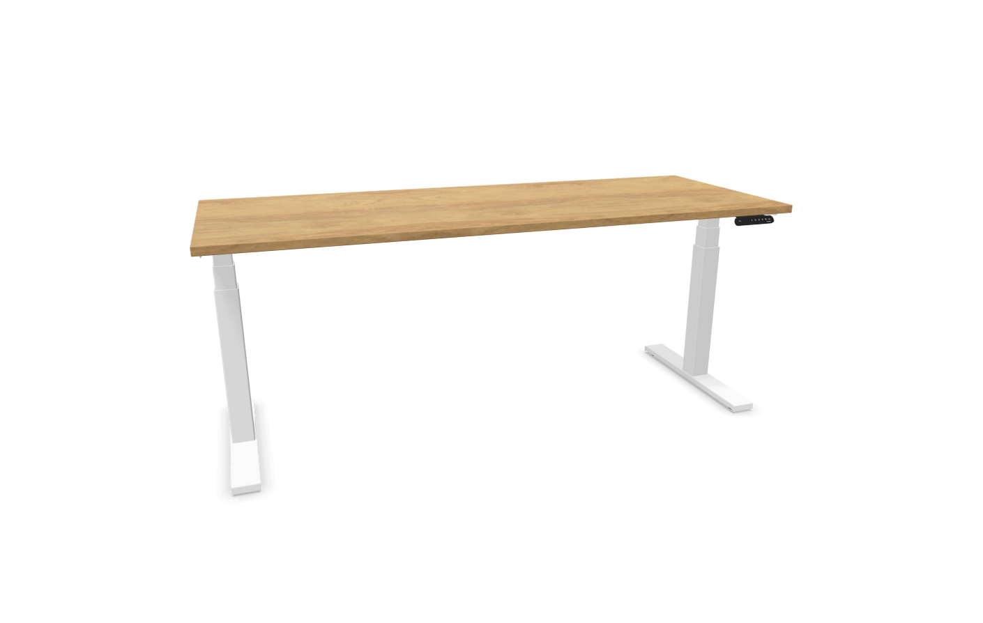 eModel 3.0 Schreibtisch, elektrisch höhenverstellbar, 120-180x70 cm (BxT), Gestell: Weiß