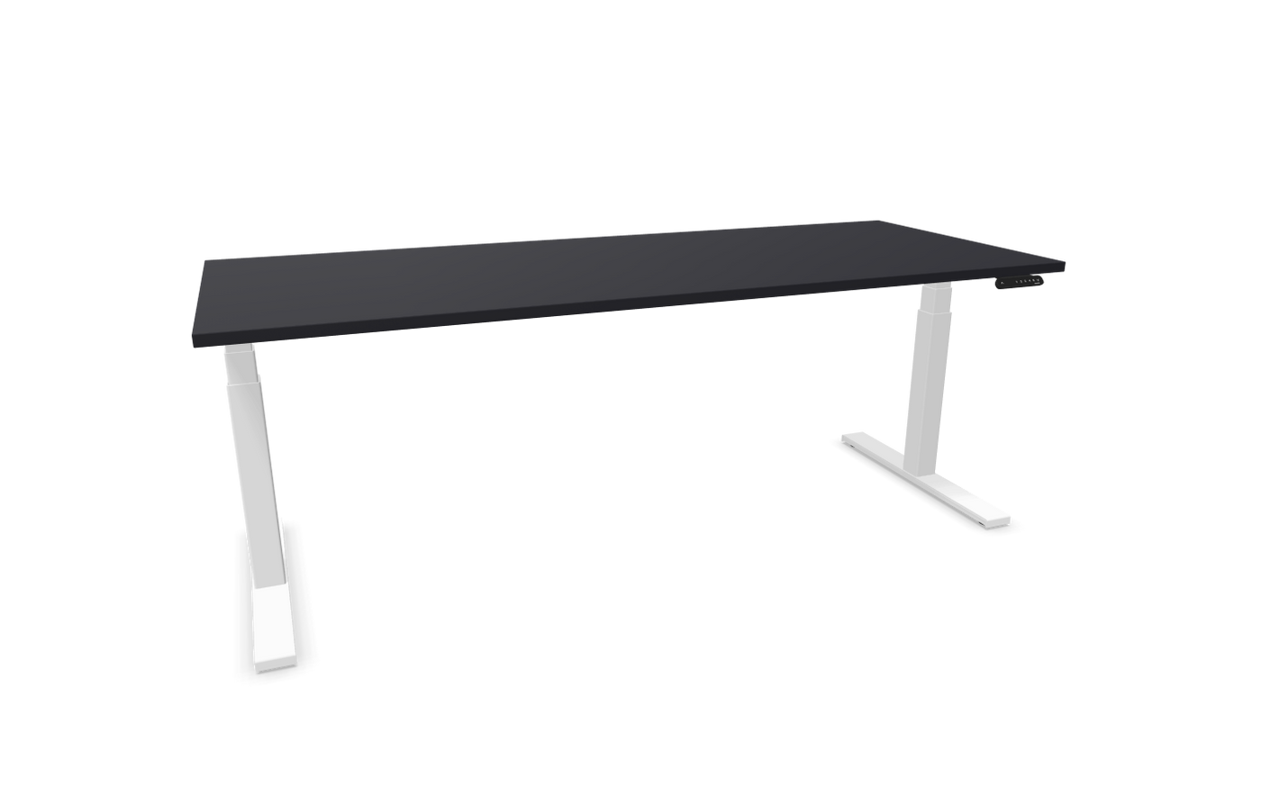 eModel 3.0 Schreibtisch, elektrisch höhenverstellbar, 120-200x80 cm (BxT), Gestell: Weiß