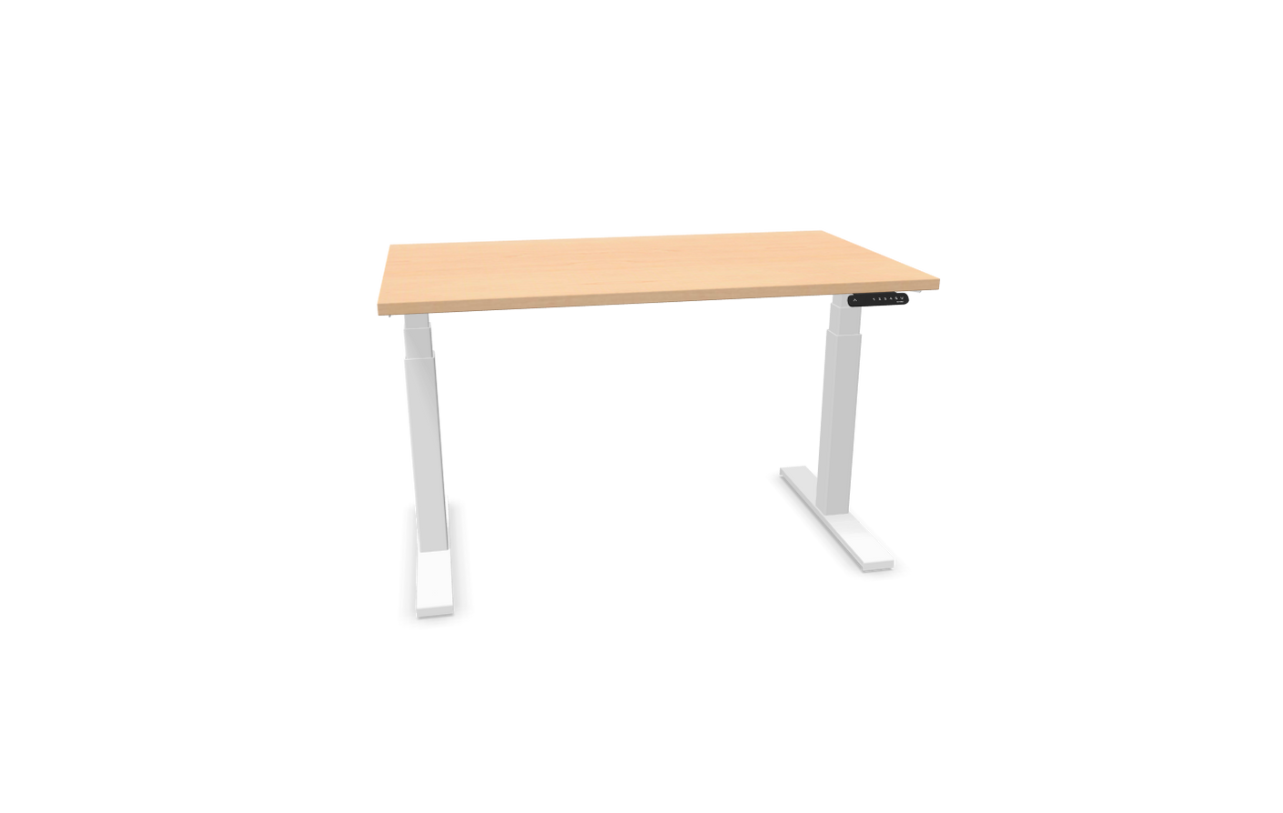 eModel 3.0 Schreibtisch, elektrisch höhenverstellbar, 120-180x70 cm (BxT), Gestell: Weiß