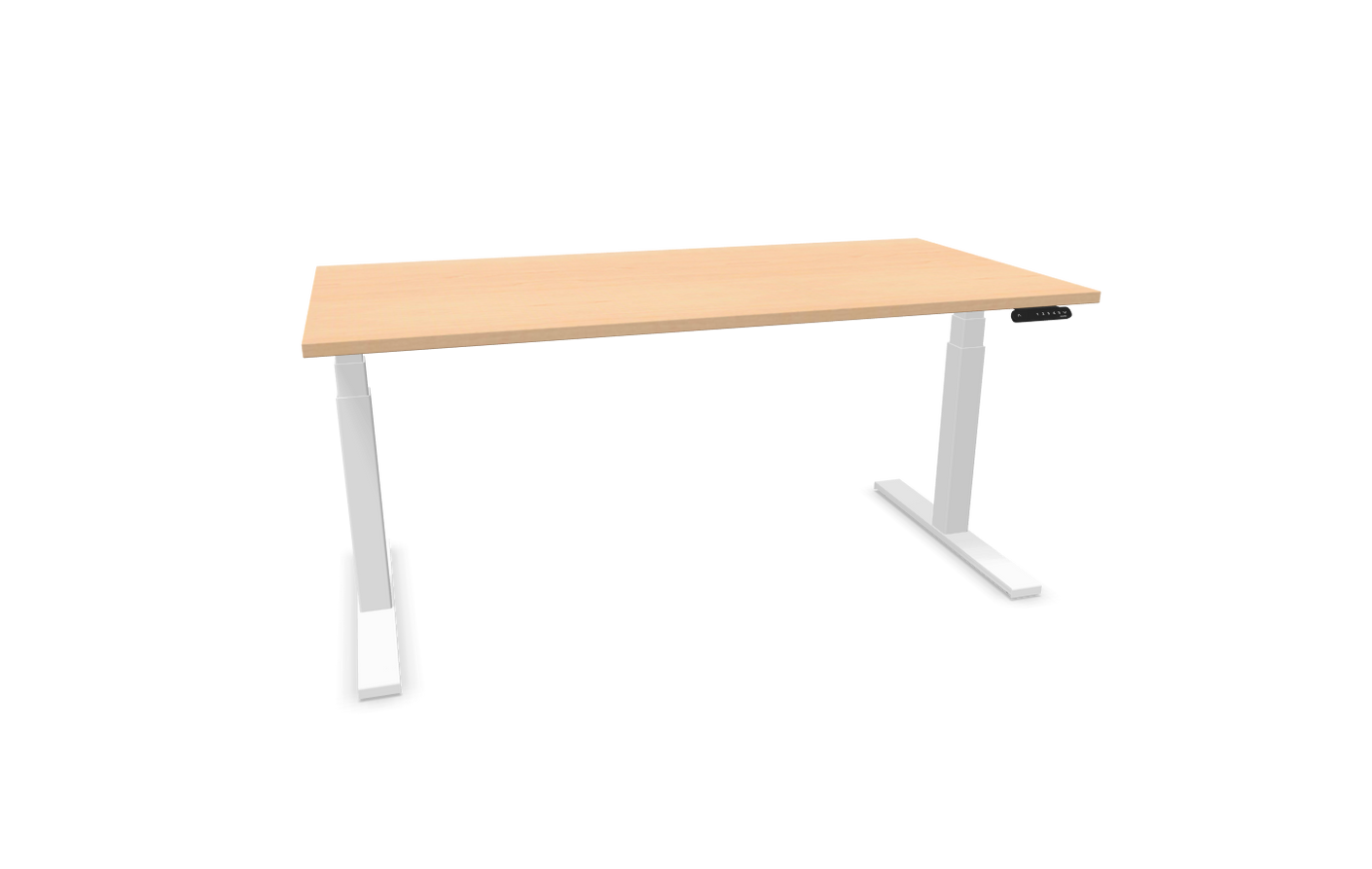 eModel 3.0 Schreibtisch, elektrisch höhenverstellbar, 120-200x80 cm (BxT), Gestell: Weiß