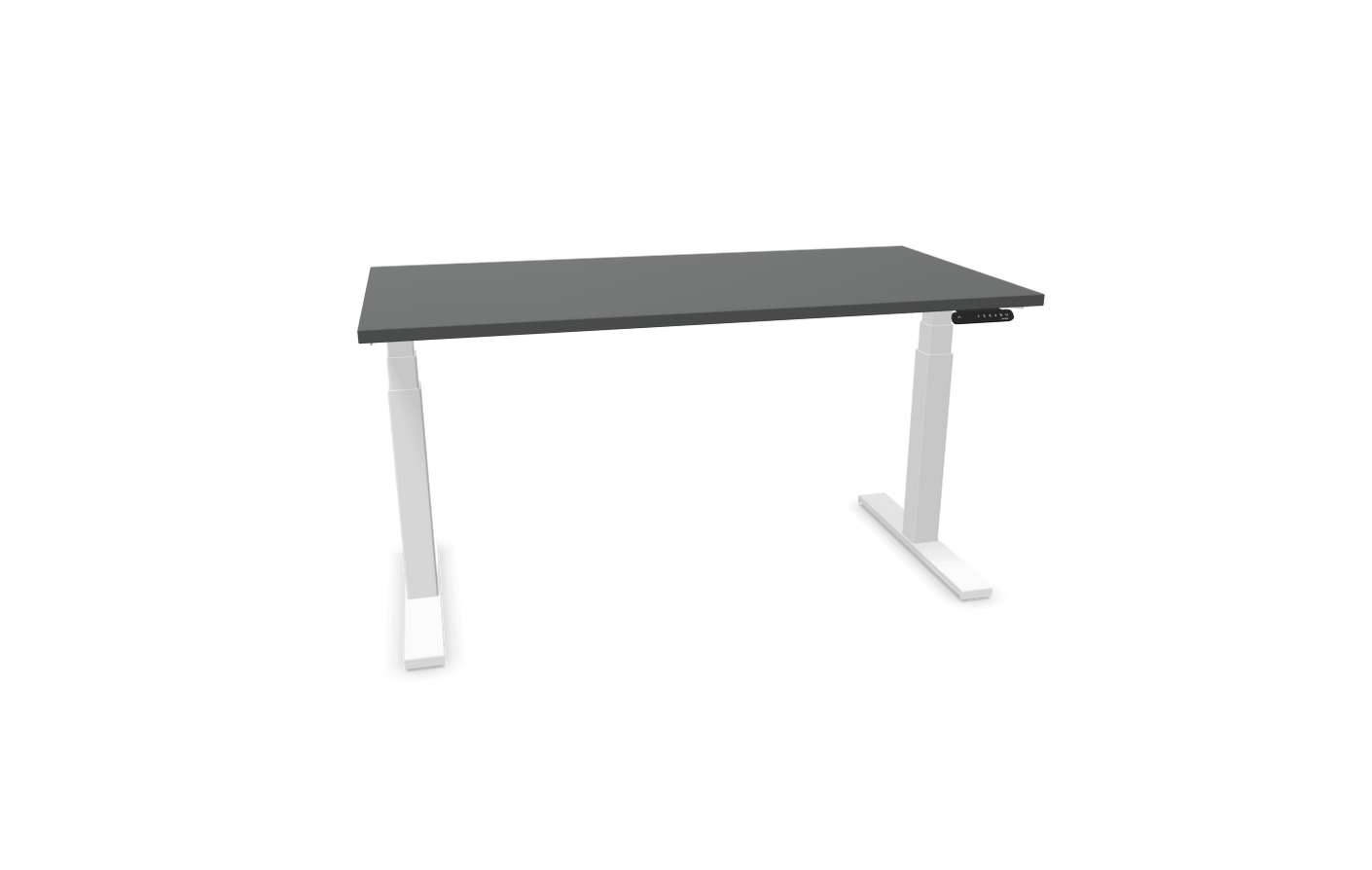 eModel 3.0 Schreibtisch, elektrisch höhenverstellbar, 120-180x70 cm (BxT), Gestell: Weiß