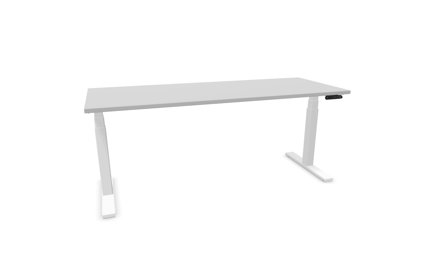 eModel 3.0 Schreibtisch, elektrisch höhenverstellbar, 120-180x70 cm (BxT), Gestell: Weiß