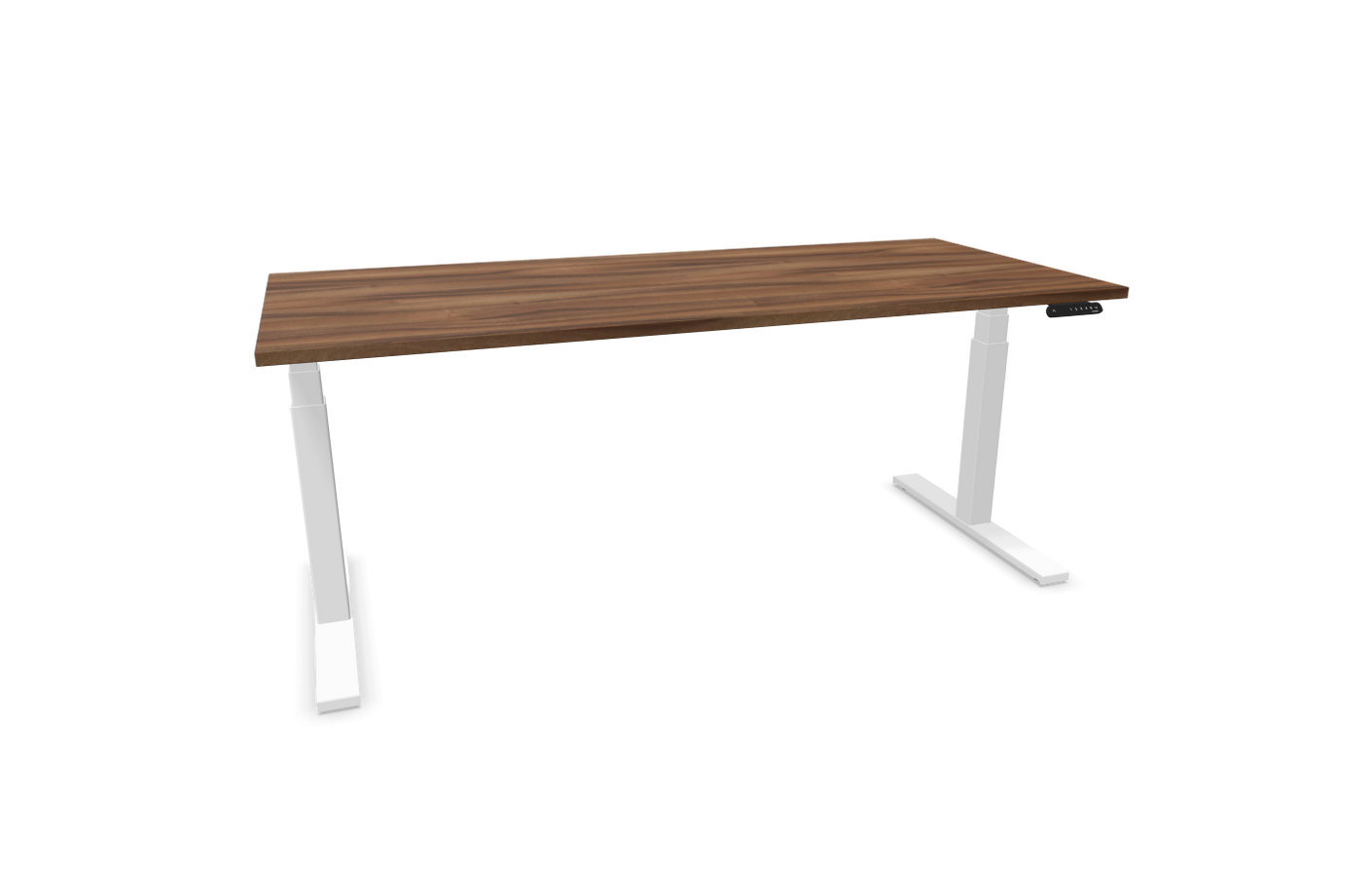 eModel 3.0 Schreibtisch, elektrisch höhenverstellbar, 120-200x80 cm (BxT), Gestell: Weiß