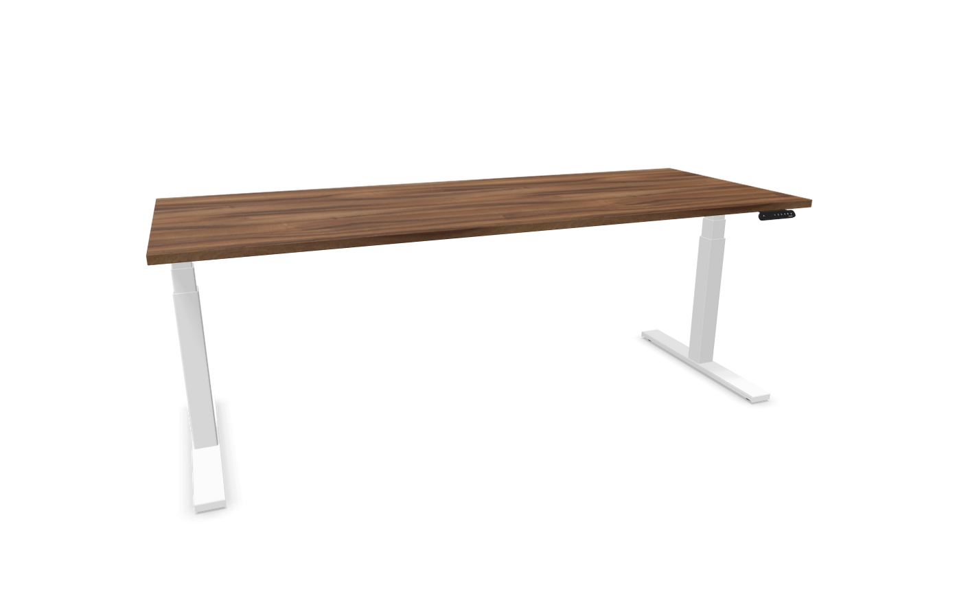 eModel 3.0 Schreibtisch, elektrisch höhenverstellbar, 120-200x80 cm (BxT), Gestell: Weiß