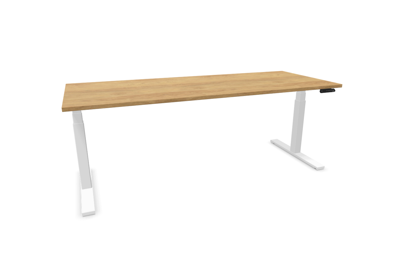 eModel 3.0 Schreibtisch, elektrisch höhenverstellbar, 120-200x80 cm (BxT), Gestell: Weiß