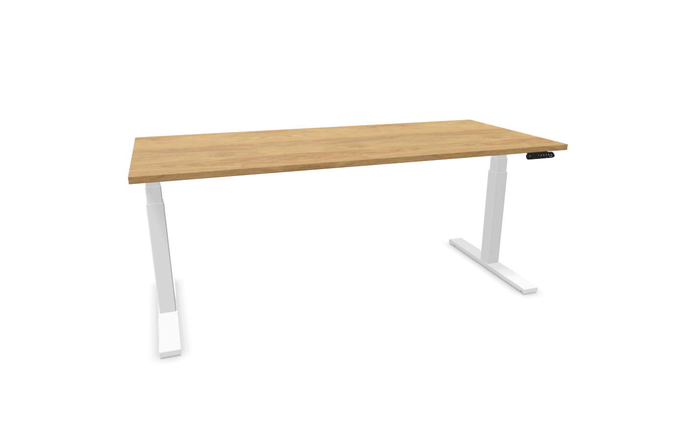 eModel 3.0 Schreibtisch, elektrisch höhenverstellbar, 120-200x80 cm (BxT), Gestell: Weiß