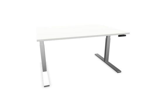 eModel 3.0 Schreibtisch, elektrisch höhenverstellbar, 140-200x100 cm (BxT), Gestell: Silber