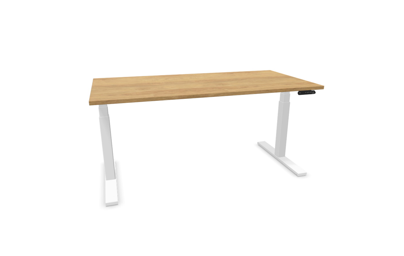 eModel 3.0 Schreibtisch, elektrisch höhenverstellbar, 120-200x80 cm (BxT), Gestell: Weiß