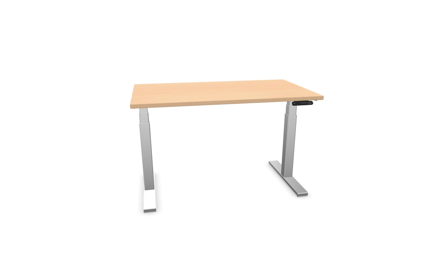 eModel 3.0 Schreibtisch, elektrisch höhenverstellbar, 120-180x70 cm (BxT), Gestell: Silber