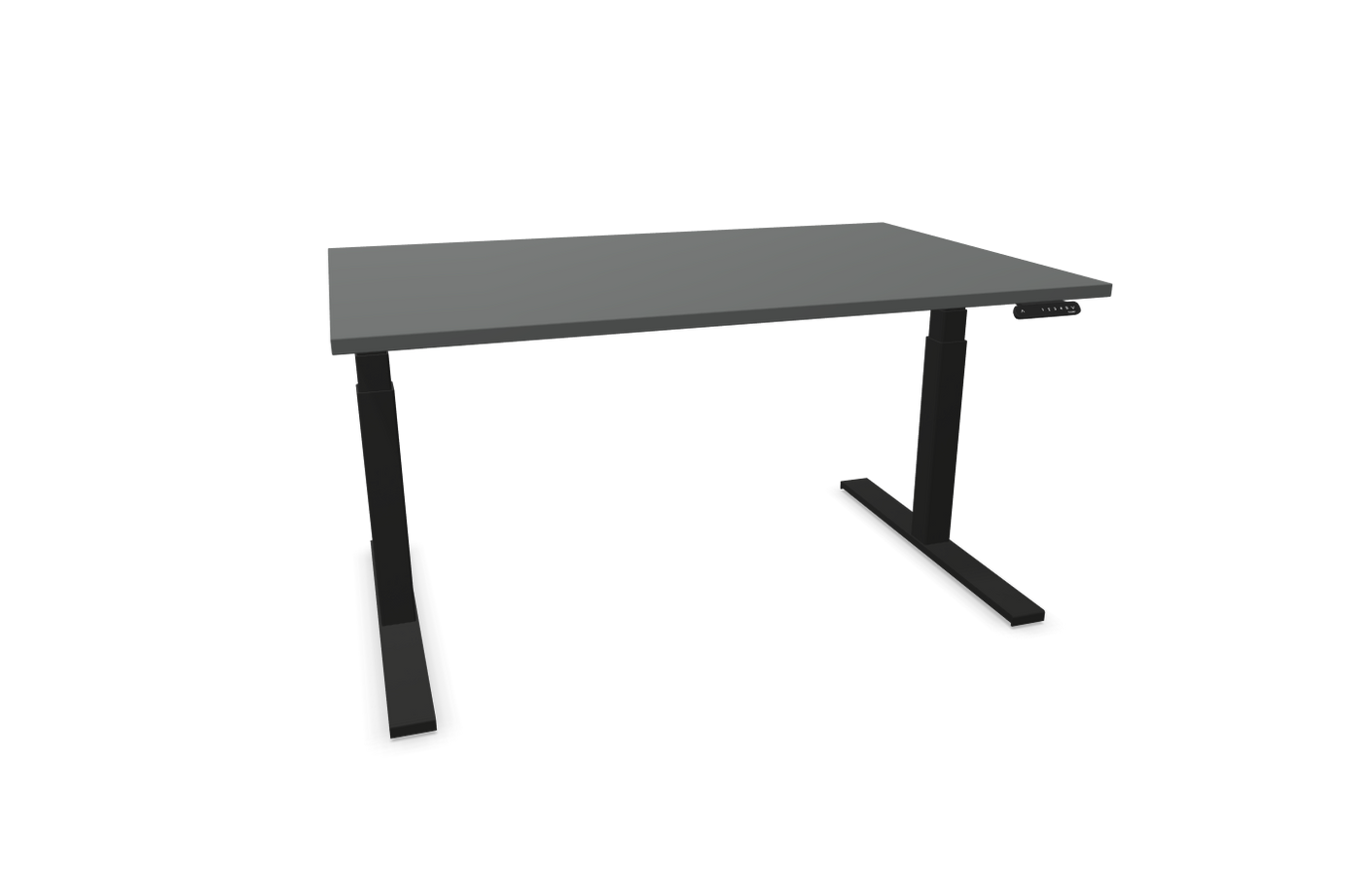 eModel 3.0 Schreibtisch, elektrisch höhenverstellbar, 140-200x90 cm (BxT), Gestell: Schwarz