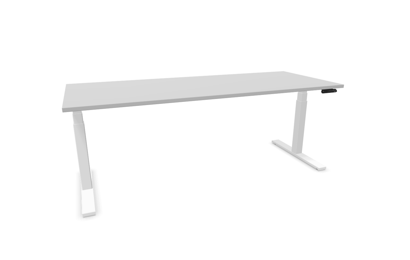 eModel 3.0 Schreibtisch, elektrisch höhenverstellbar, 120-200x80 cm (BxT), Gestell: Weiß