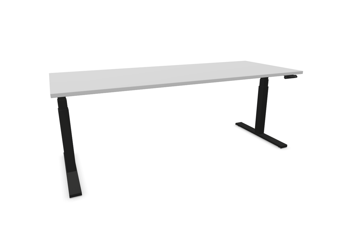 eModel 3.0 Schreibtisch, elektrisch höhenverstellbar, 120-200x80 cm (BxT), Gestell: Schwarz