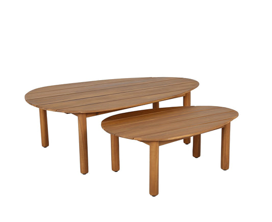 Pebble Outdoor Beistelltisch 2er Set Akazienholz